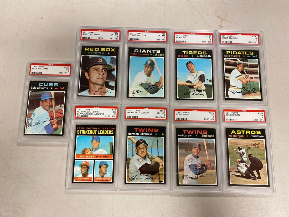1971 Topps Baseball PSA Graded Cards Kaline, Yaz, (1 of 6)