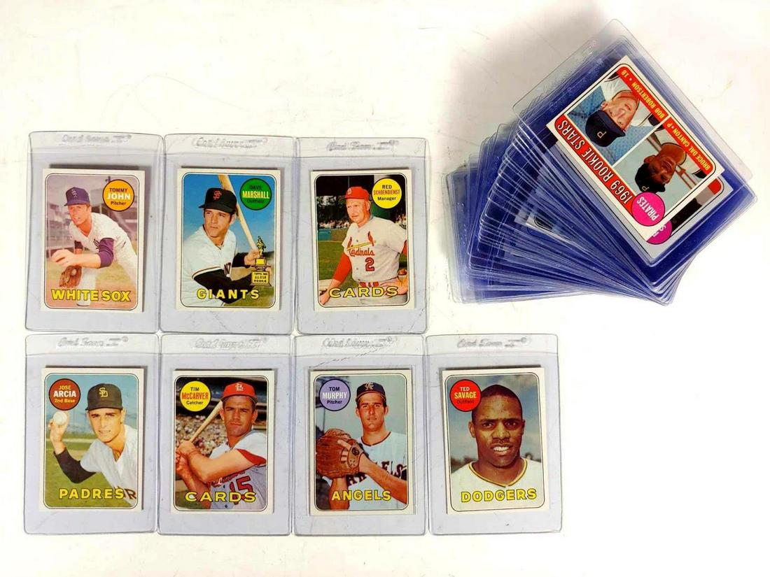 1969 Topps Baseball Card Lot (47) w/ High Numbers (1 of 10)