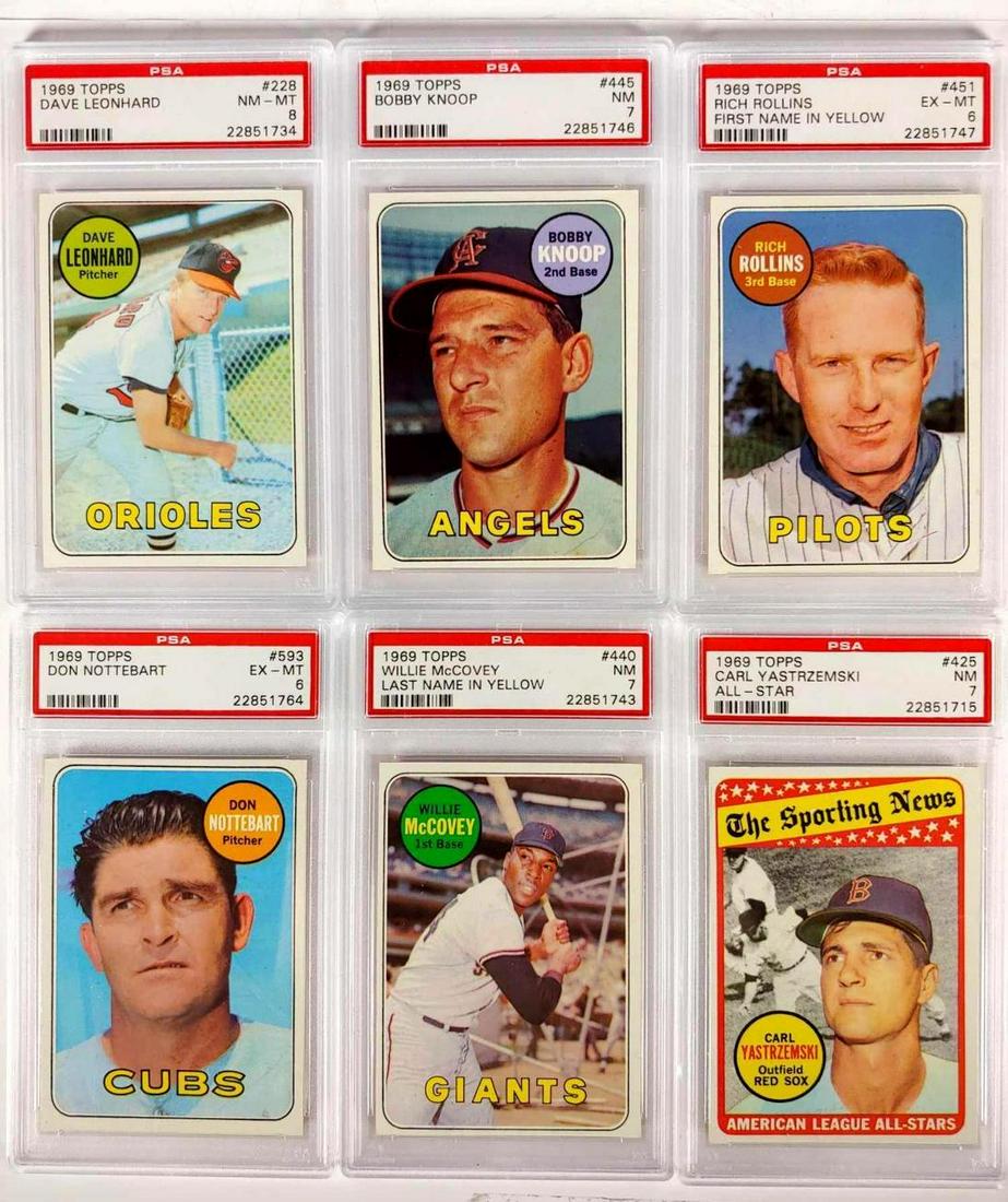 1969 Topps Baseball Card PSA Graded lot w/ McCovey and (1 of 13)