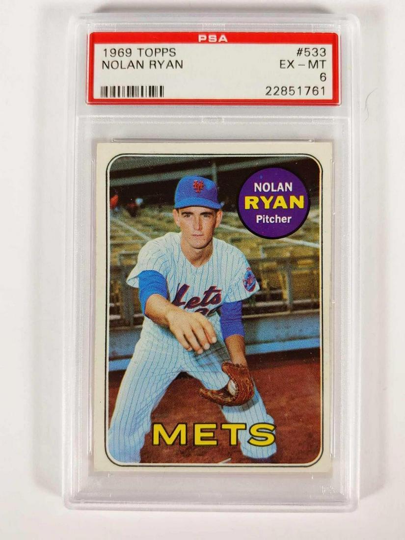 1969 Topps #533 Nolan Ryan PSA 6 New York Mets (1 of 5)