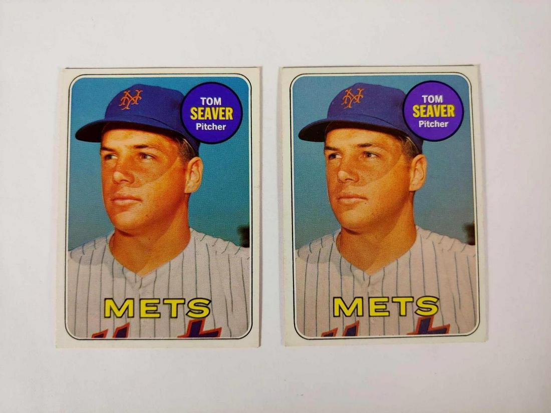 (2) 1969 Topps Baseball Tom Seaver Cards New York Mets (1 of 5)