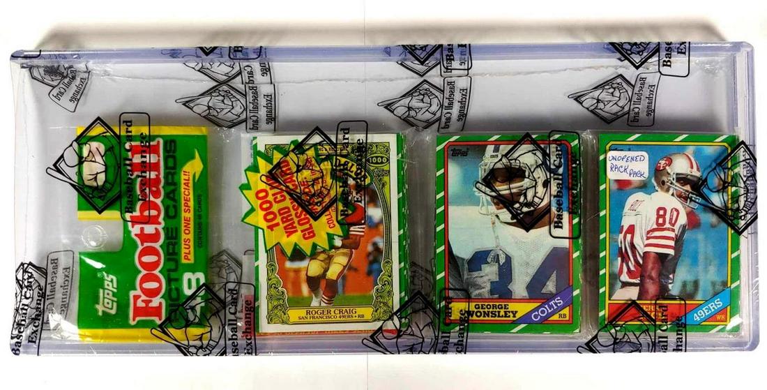 1986 Topps Football Unopened Rack Pack w/ Jerry Rice (1 of 7)