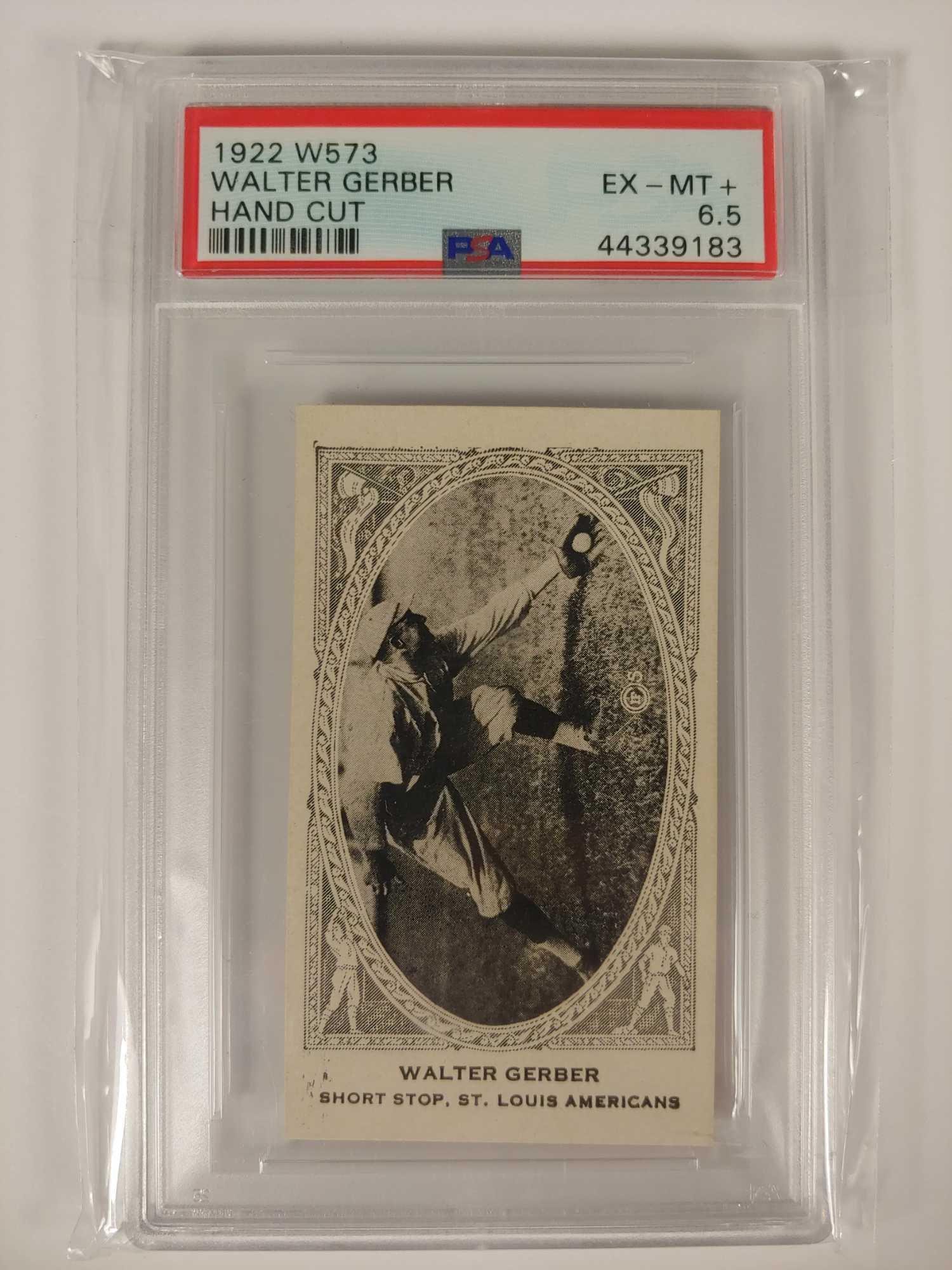 1922 W573 Walter Gerber PSA 6.5 St. Louis (1 of 3)