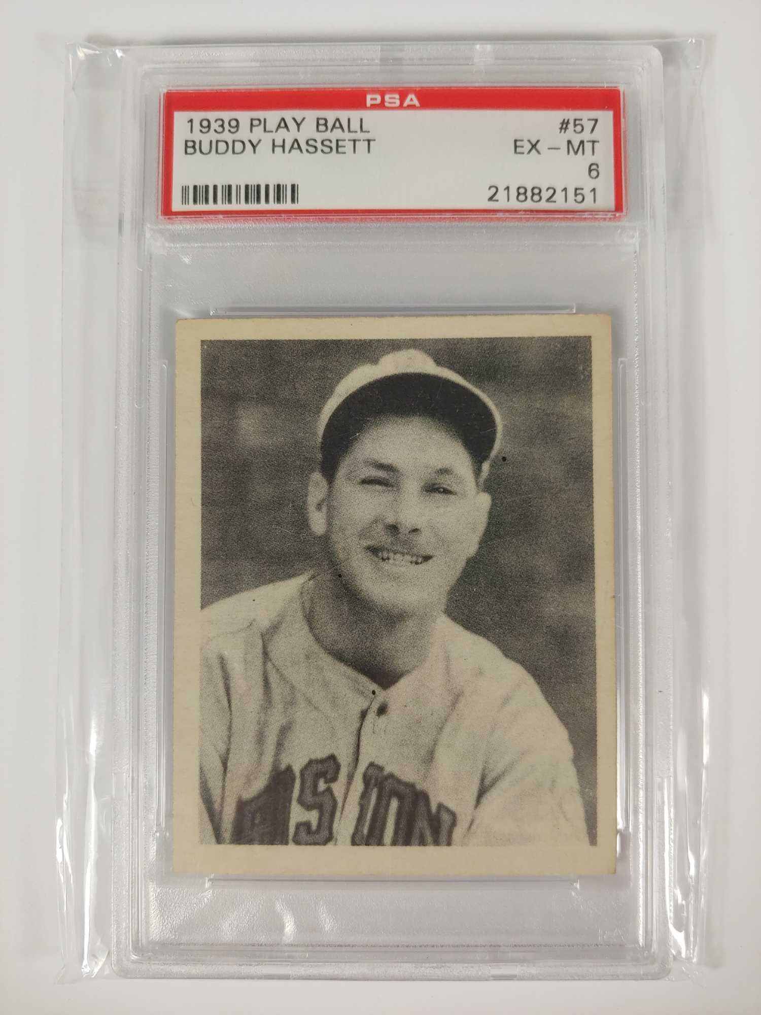1939 Play Ball #57 Buddy Hassett PSA 6 (1 of 6)