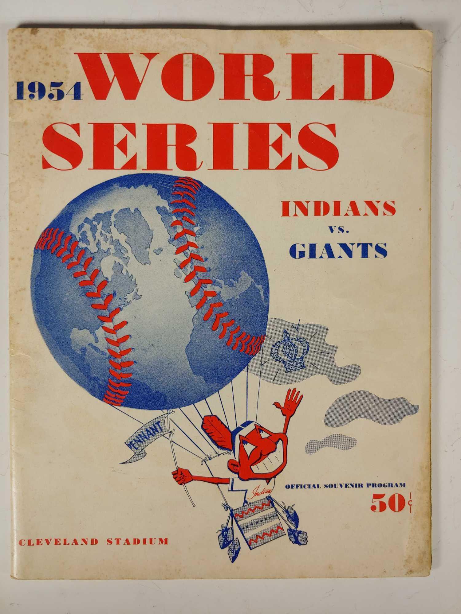 1954 World Series Program Cleveland Indians (1 of 8)