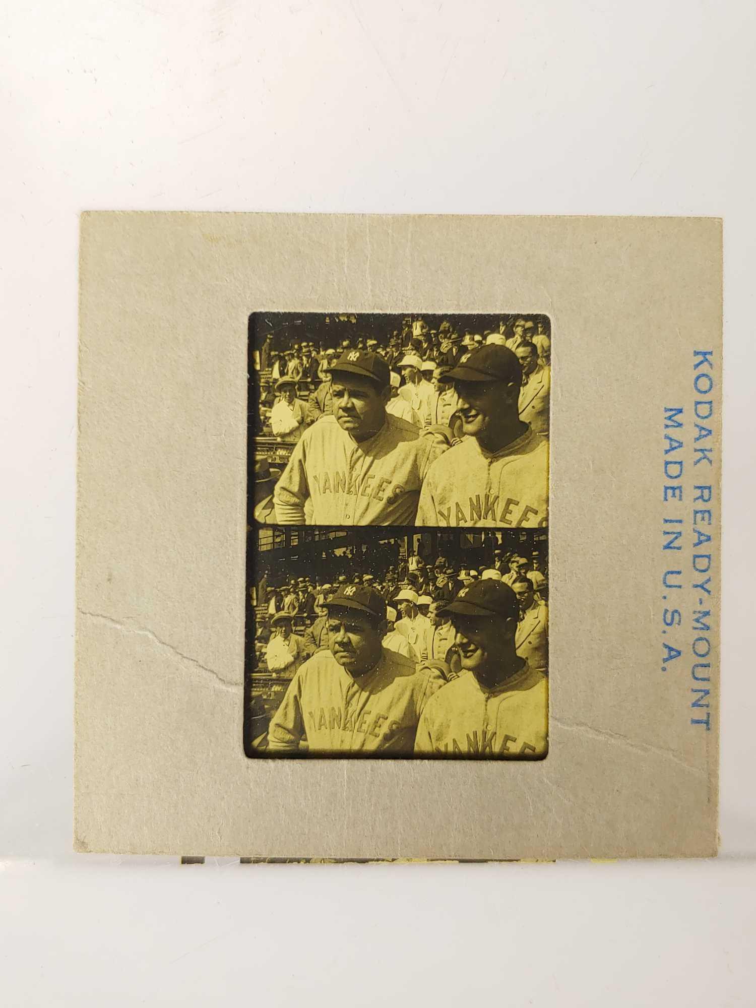 Vintage Babe Ruth & Lou Gehrig 2 Cell Film Strip (1 of 4)