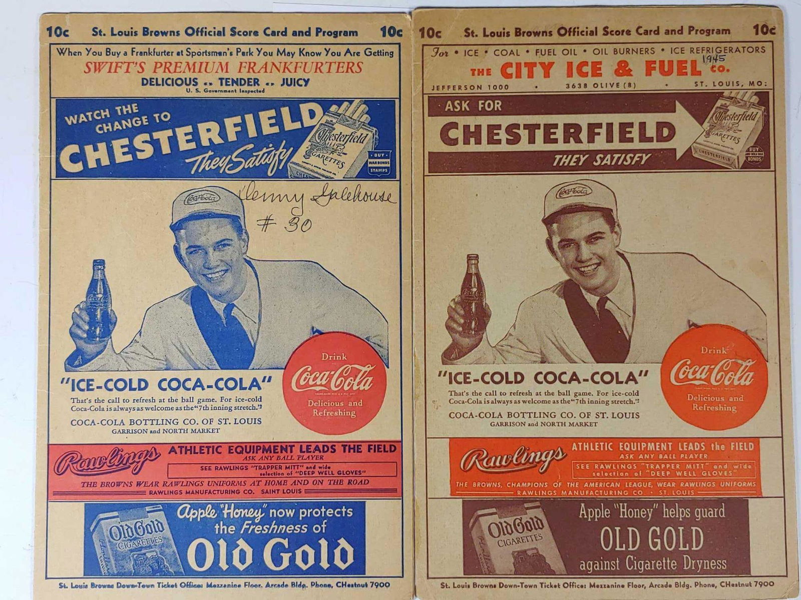 Pair of 1940's St. Louis Browns Programs (1 of 11)