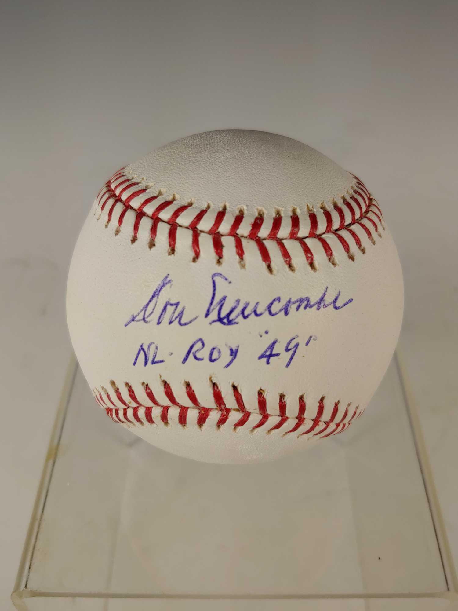 Don Newcombe Signed and Inscribed Baseball (1 of 3)
