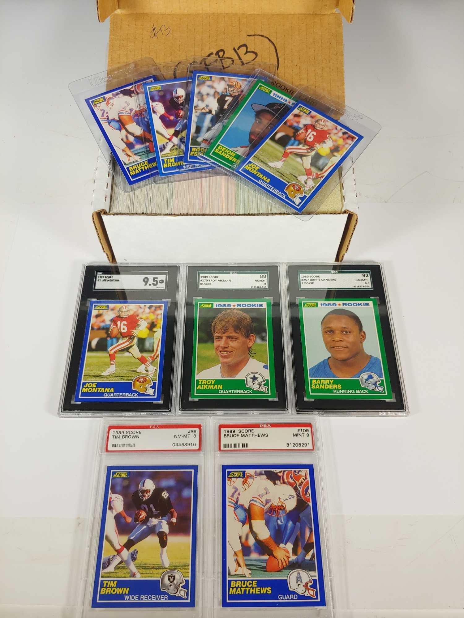 1989 Score Football Complete Set w/ Graded Cards (1 of 10)