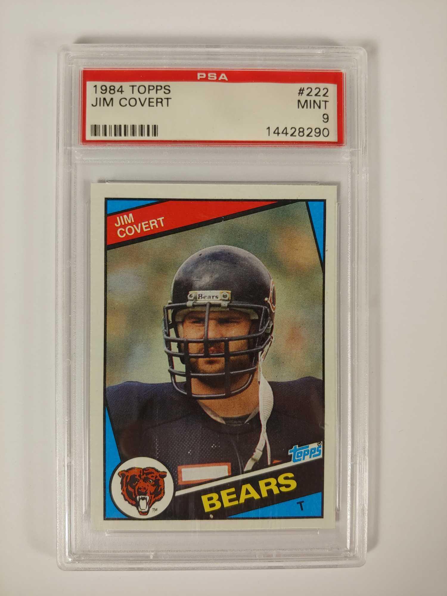 1984 Topps Football #222 Jim Covert Rookie PSA 9 (1 of 4)