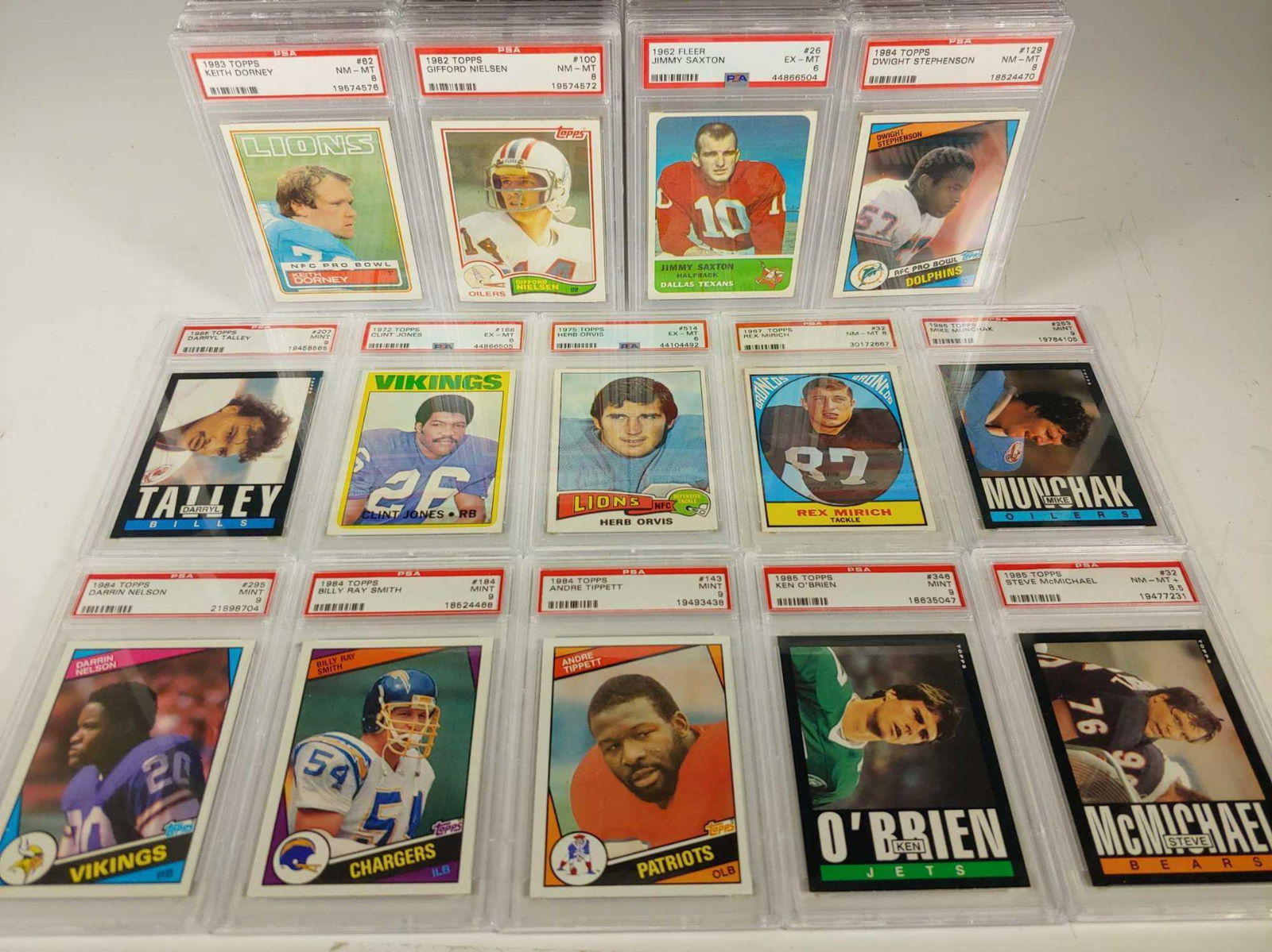 PSA Graded NFL Rookie Cards (44) (1 of 12)