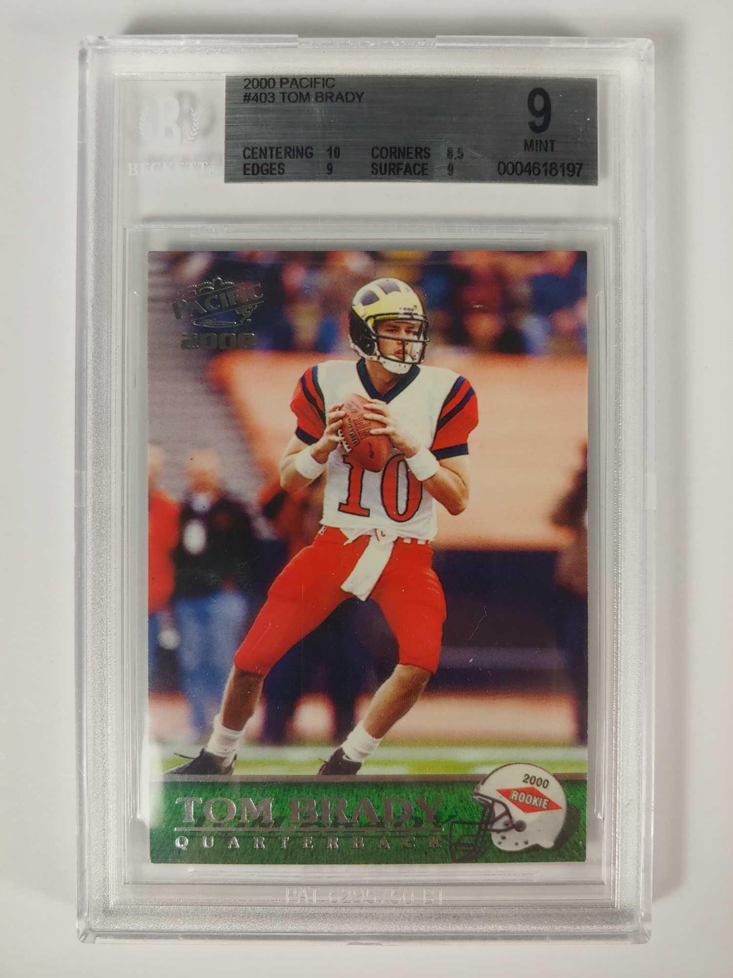 2000 Pacific #403 Tom Brady BGS 9 MINT (1 of 4)