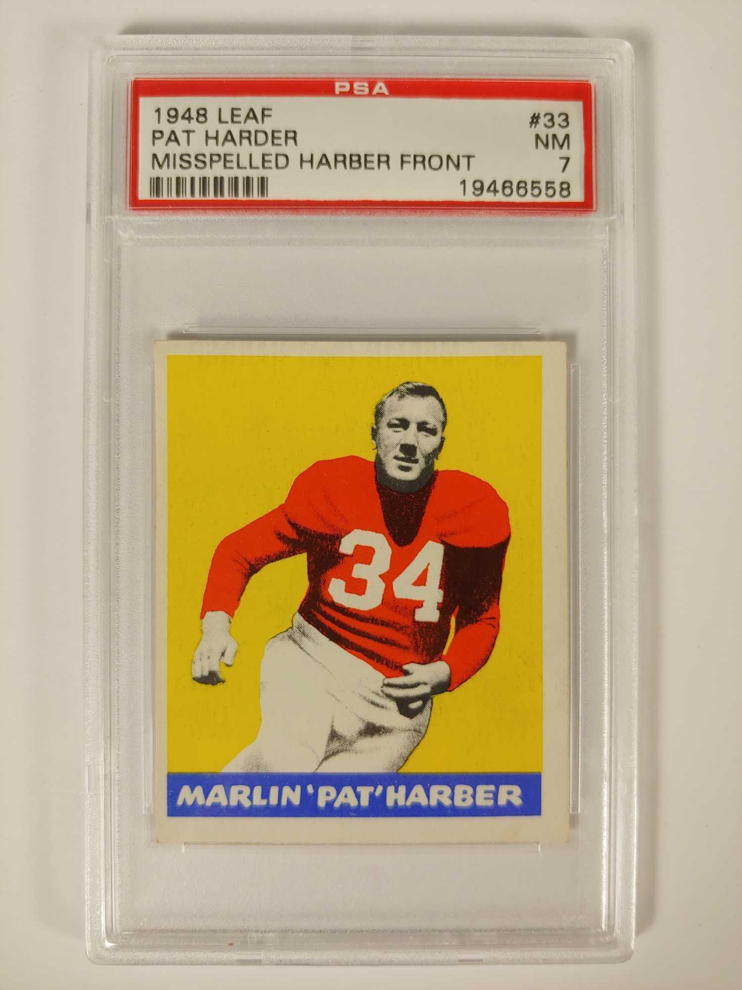 1948 Leaf Football #33 Pat Harder PSA 7 (1 of 4)