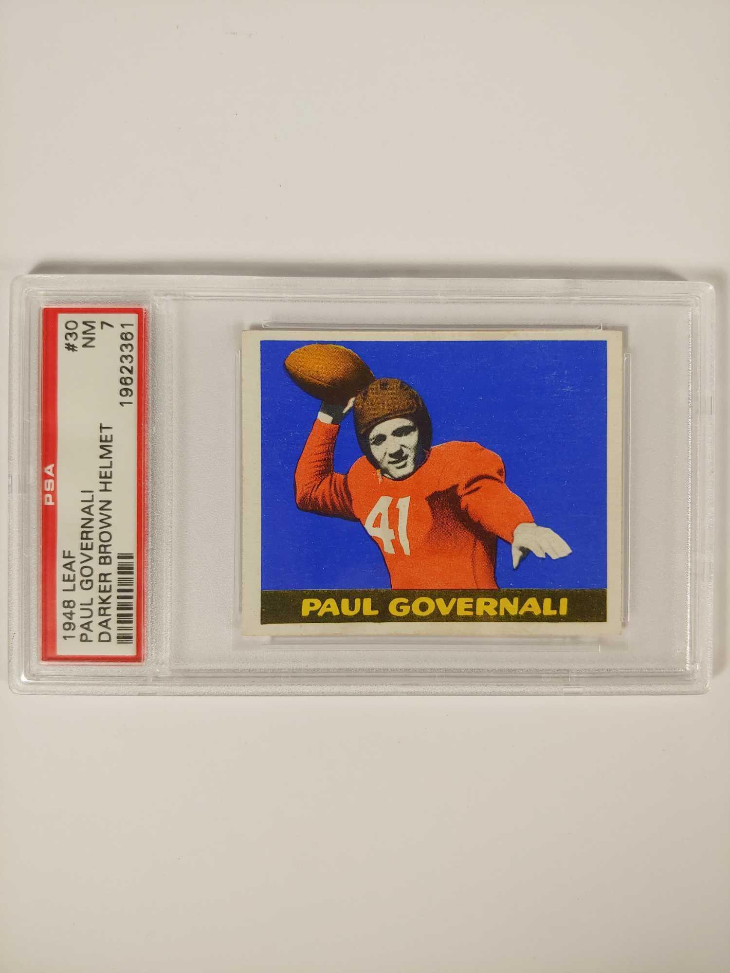 1948 Leaf Football #30 Paul Governali PSA 7 (1 of 4)
