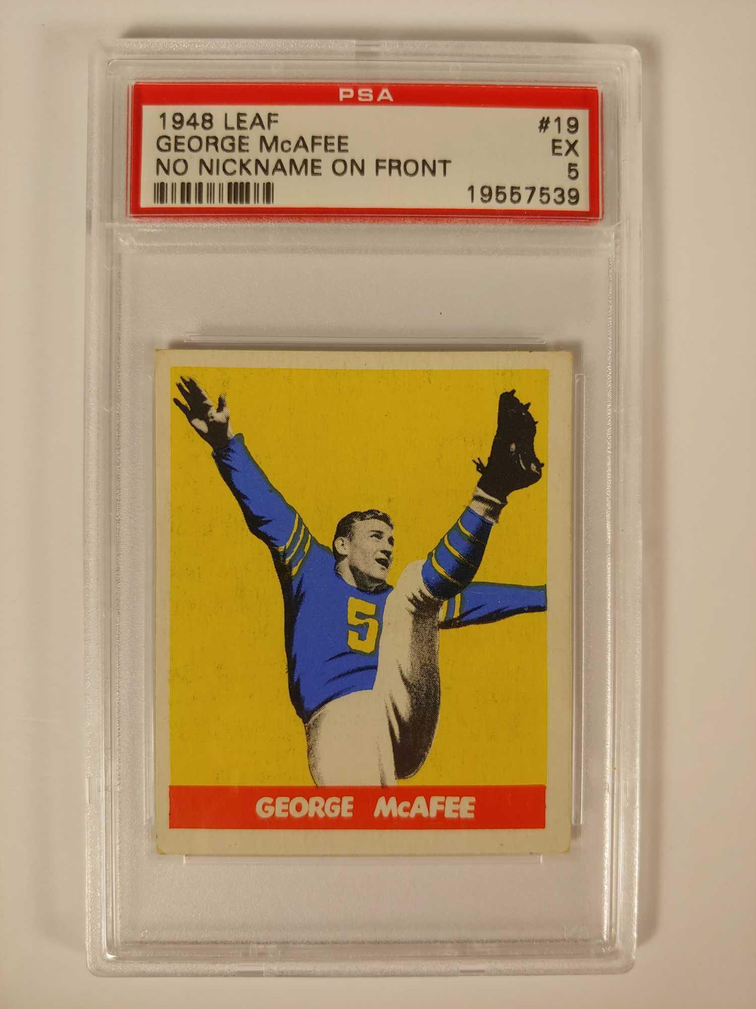1948 Leaf Football #19 George McAfee PSA 5 (1 of 4)