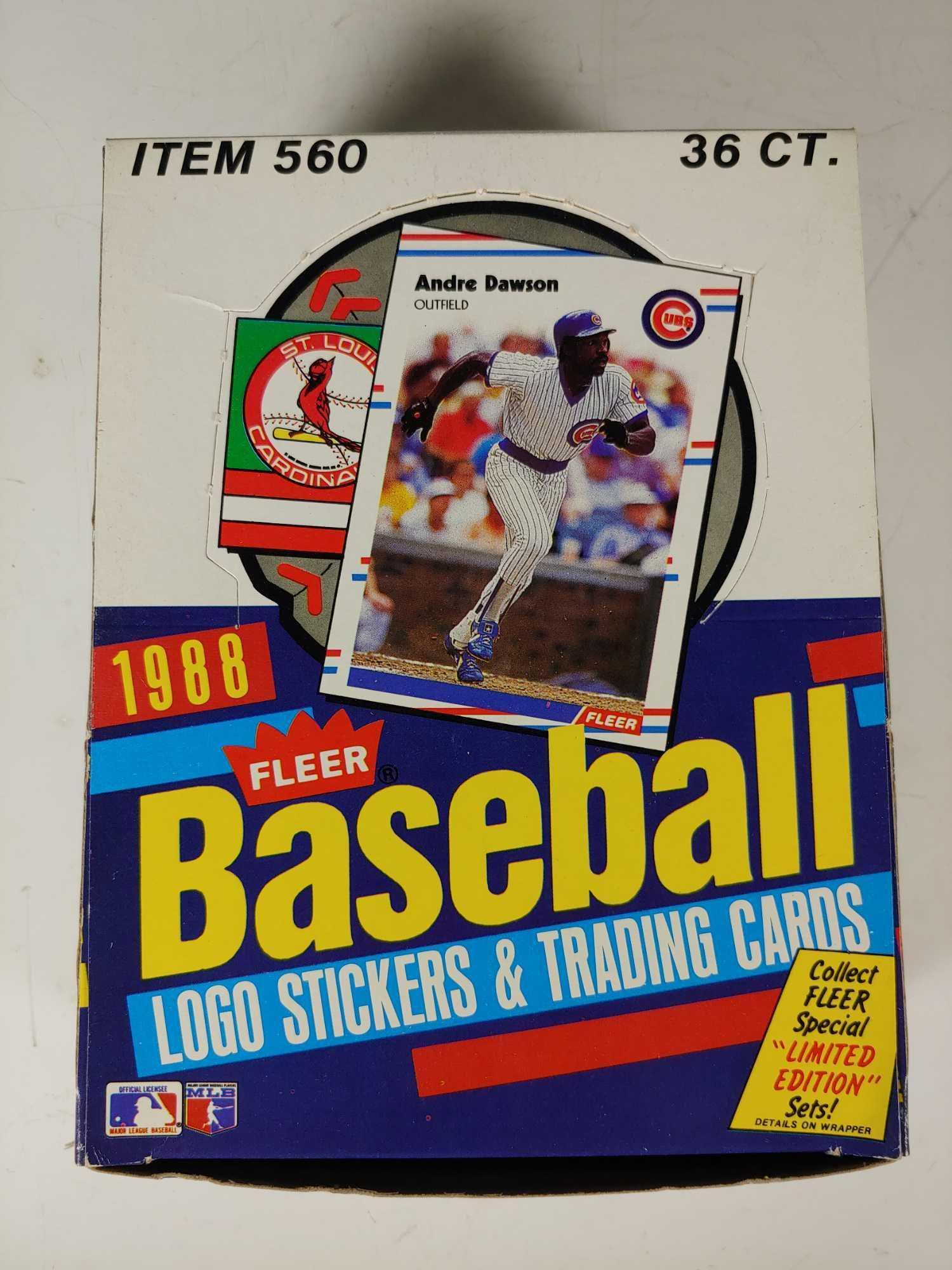 1988 Fleer Baseball Unopened Wax Box (1 of 6)