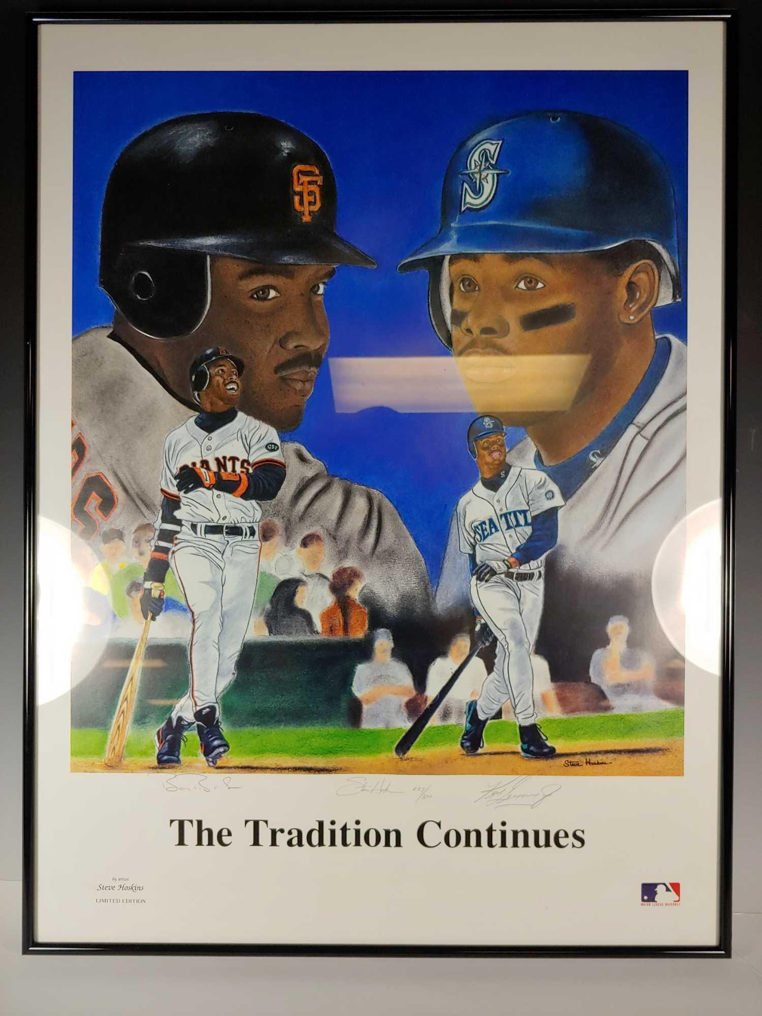 Ken Griffey Jr & Barry Bonds Signed LE Lithograph (1 of 13)