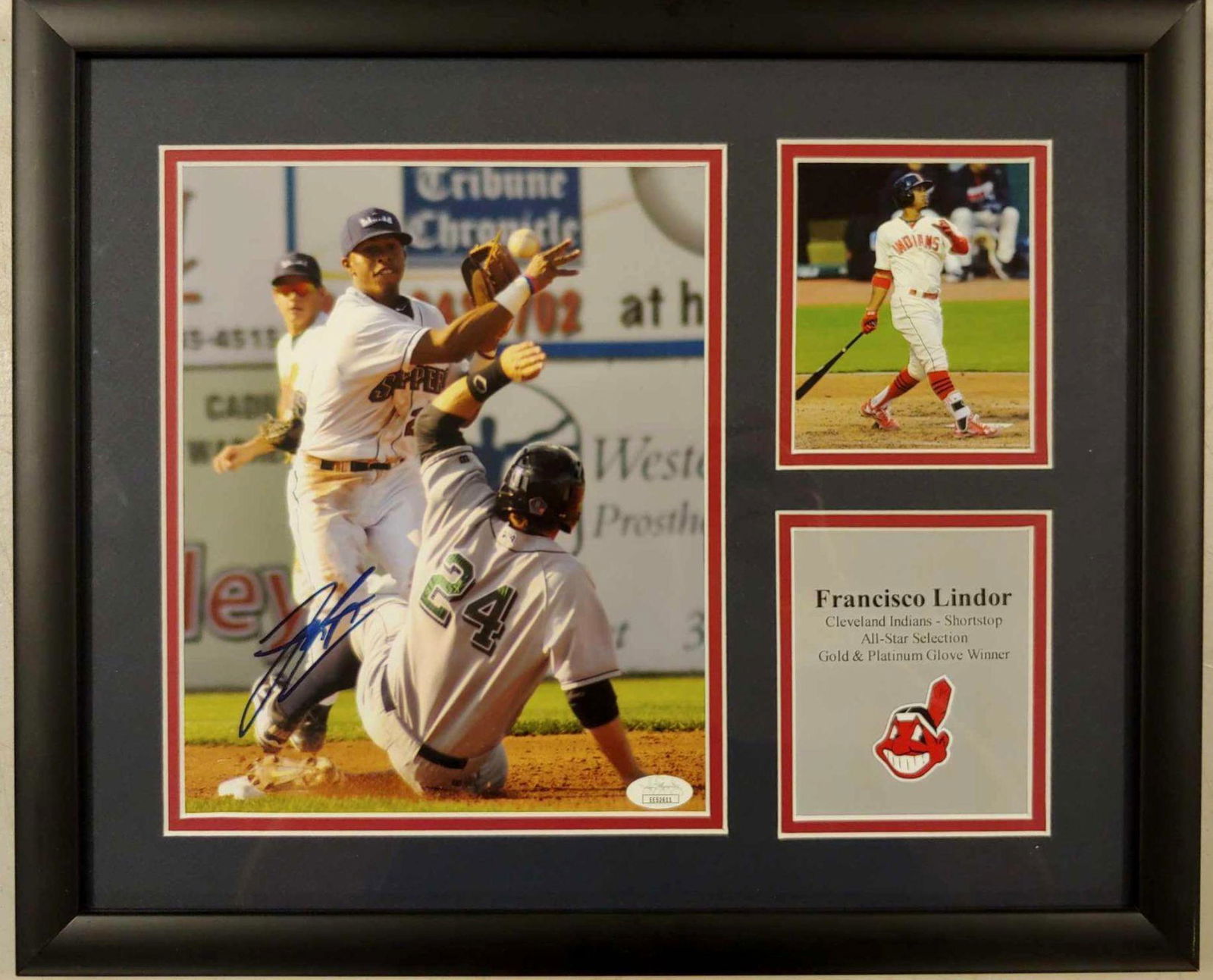 Francisco Lindor Rookie Autograph Photo Display (1 of 8)