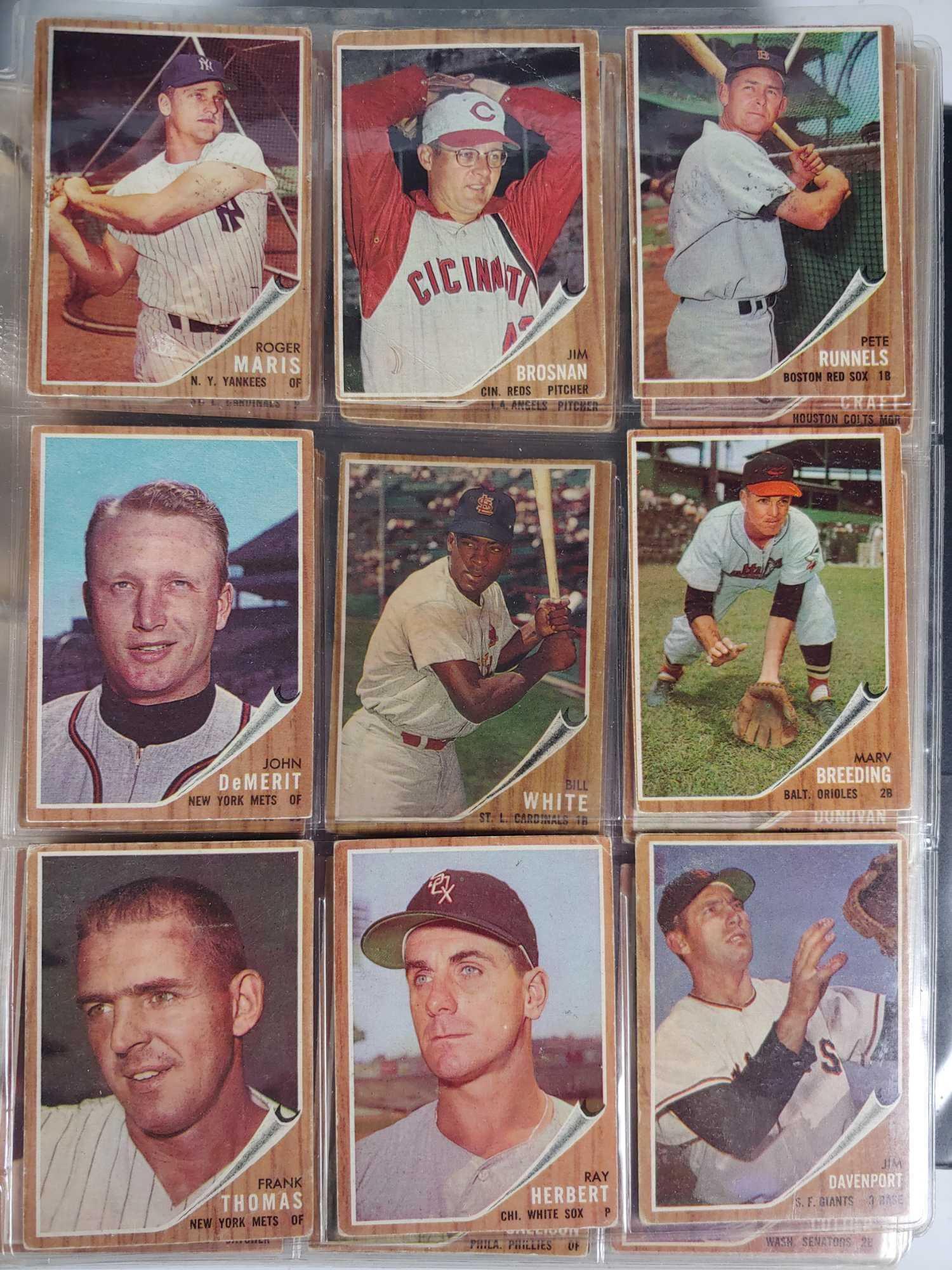 1962 Topps Baseball Card Near Set 502/598 (1 of 6)