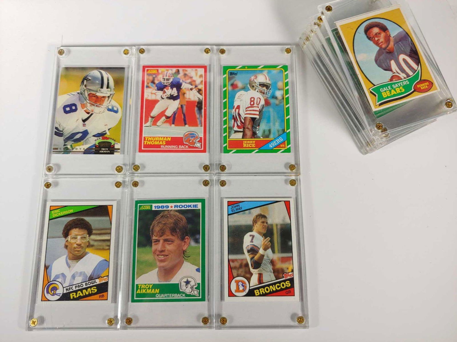 Football HOF Cards w/ Jerry Rice Rookie (1 of 14)