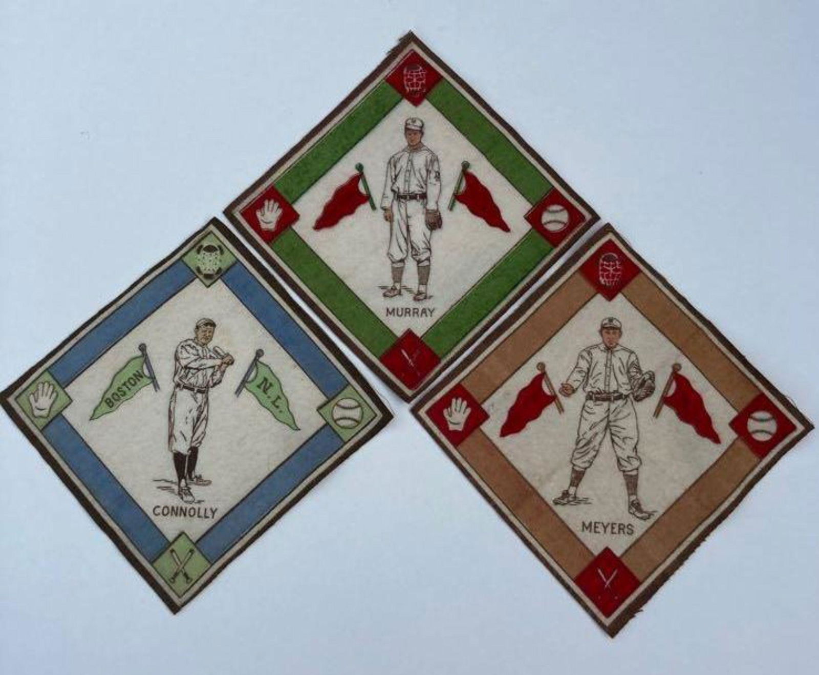 1914 B18 Felt Baseball Blanket Group (3) (1 of 5)