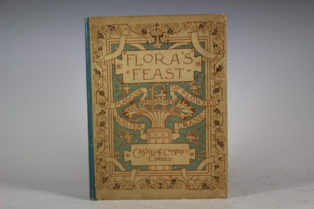 Flora's Feast by Walter Crane Illustration Book: Good condition Flora's Feast by Walter Crane Walter Crane (August 15, 1845 - March 14, 1915) was an English artist. Born in Liverpool, he was part of the Arts and Crafts movement. He produced painting