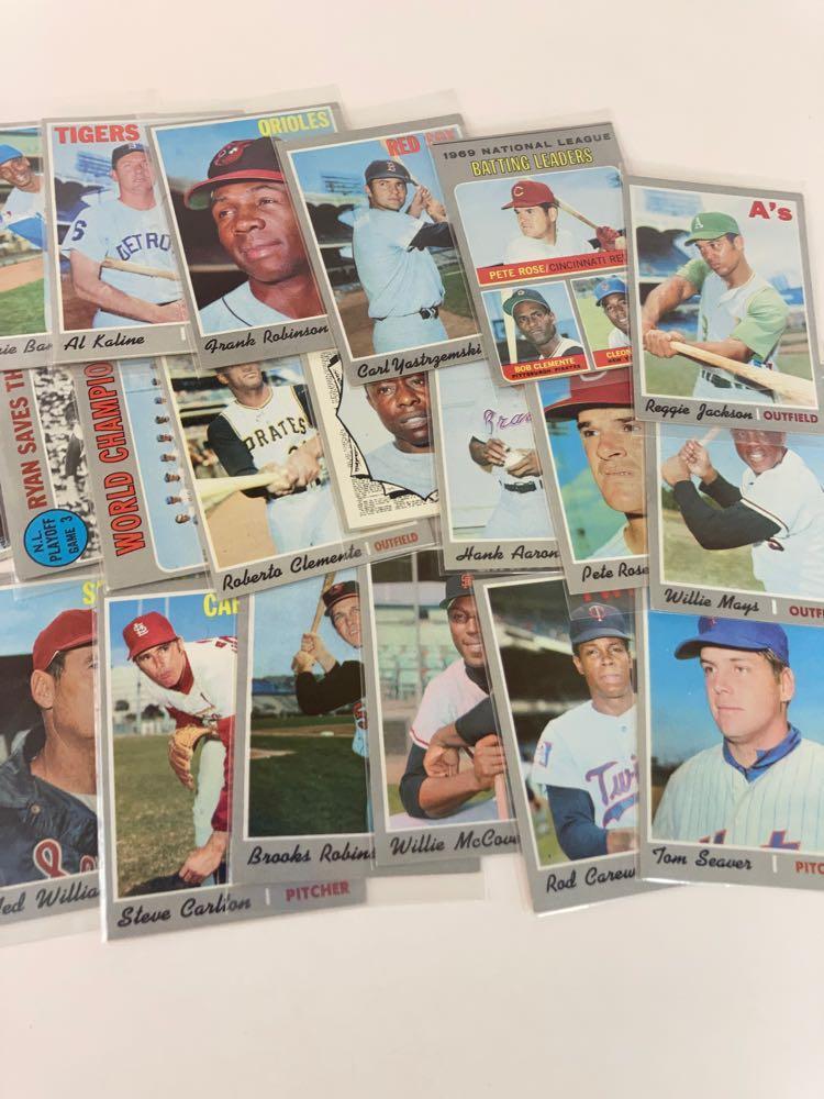 1970 Topps Baseball Card HOF'er Lot w/ Mays, Aaron (1 of 18)