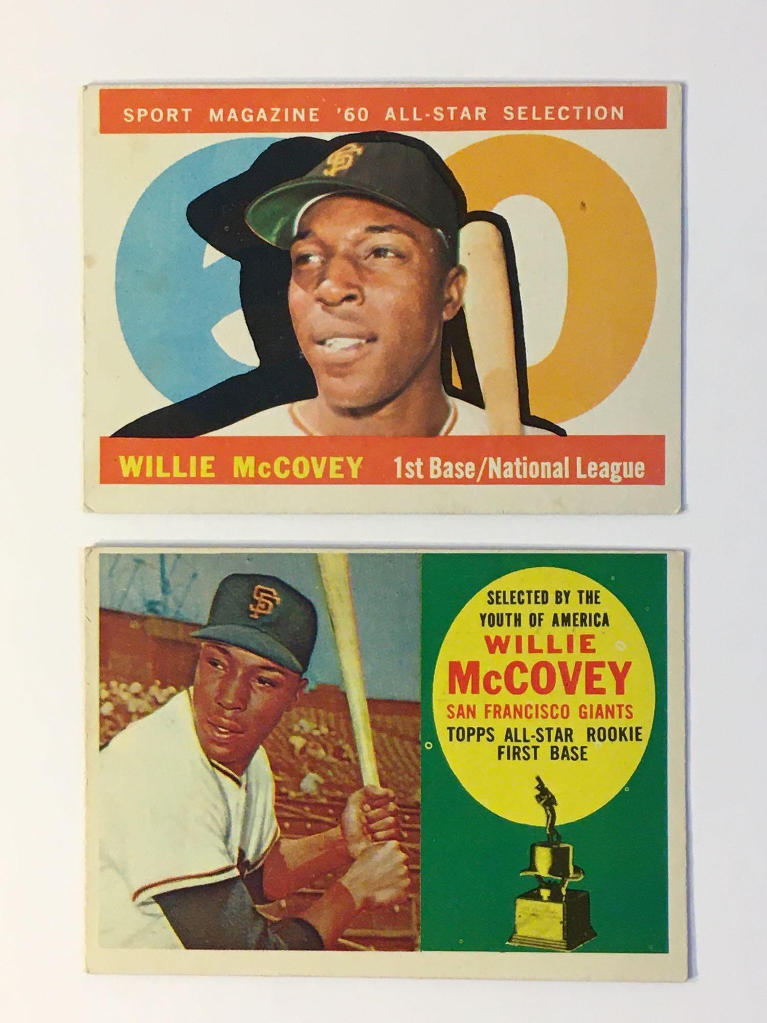 1960 Topps Baseball Willie McCovey Rookie Cards (1 of 6)