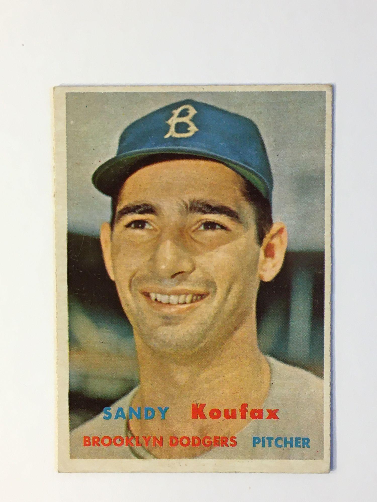 1957 Topps #302 Sandy Koufax Brooklyn Dodgers (1 of 6)