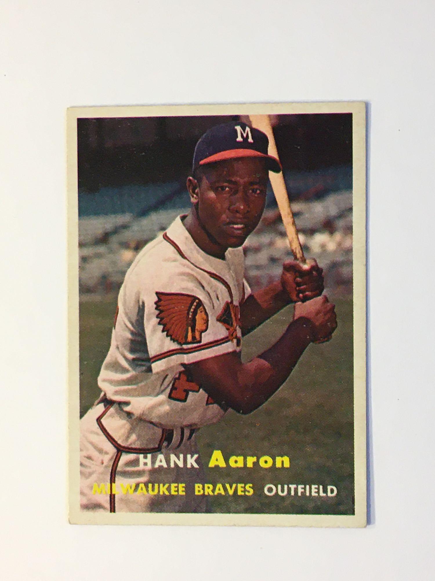 1957 Topps #20 Hank Aaron Braves (1 of 6)