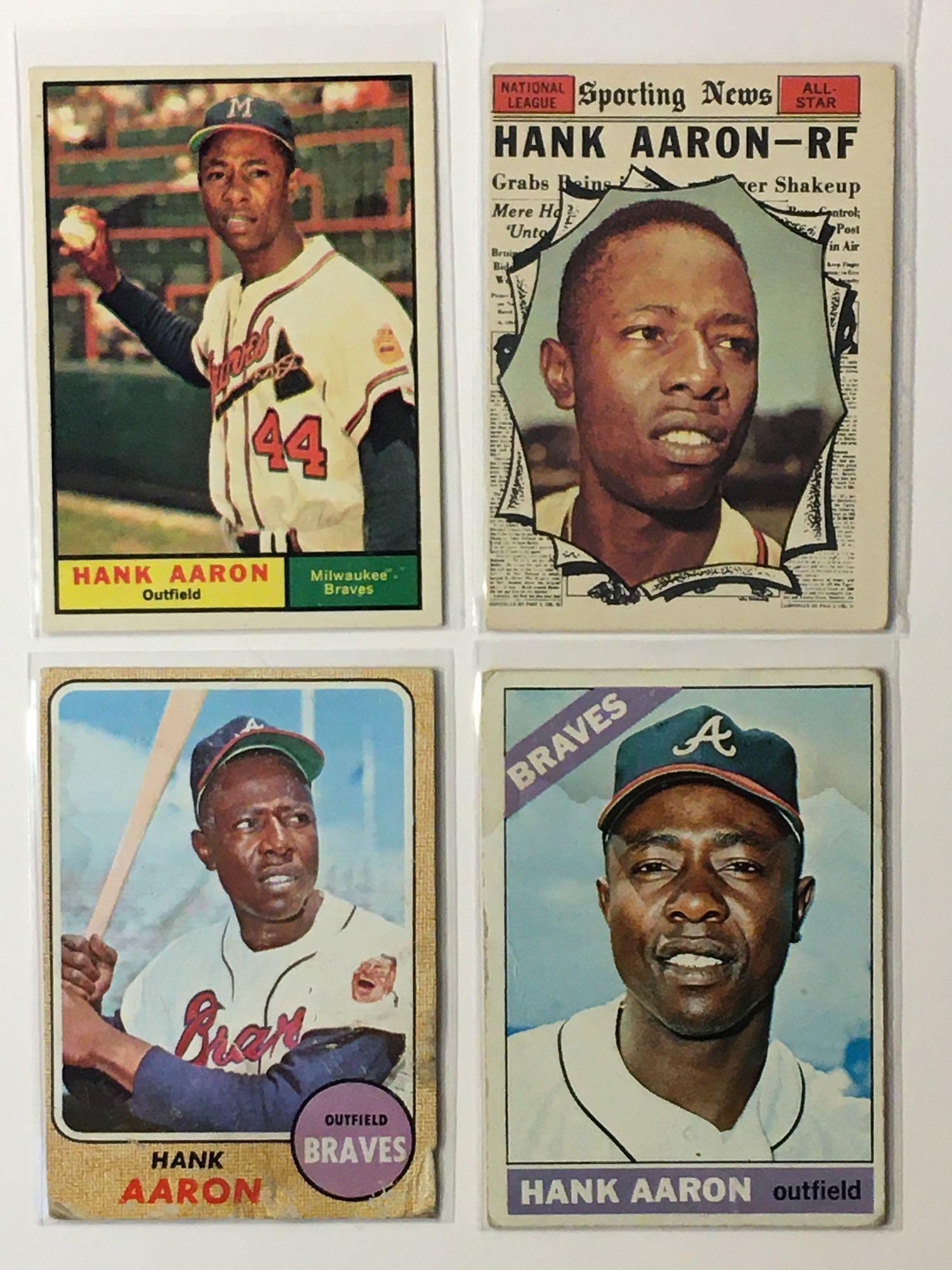 1960's Hank Aaron Topps Baseball Card Lot (1 of 10)