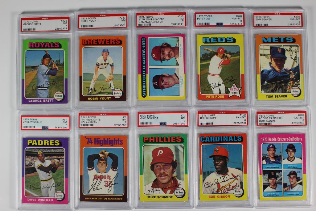 1975 Topps Baseball Set Yount, Brett PSA (1 of 19)