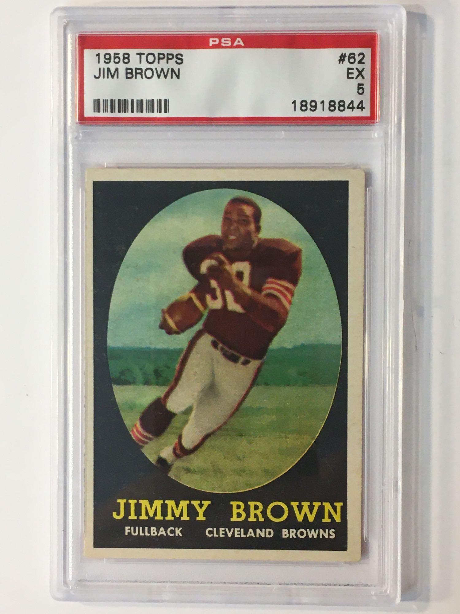 1958 Topps #62 Jim Brown Rookie PSA 5 (1 of 6)