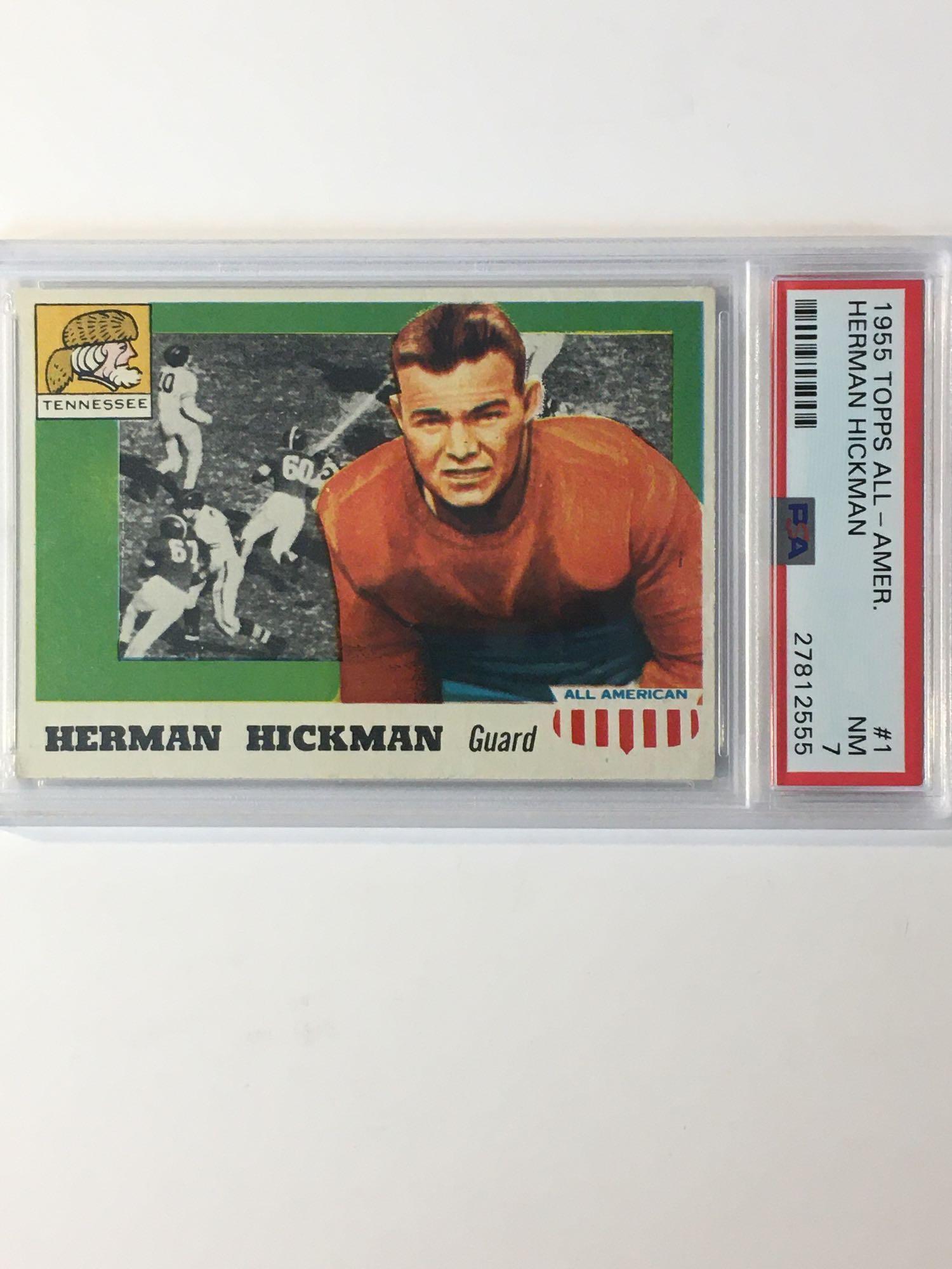 1955 Topps All-American #1 Herman Hickman PSA 7 (1 of 6)