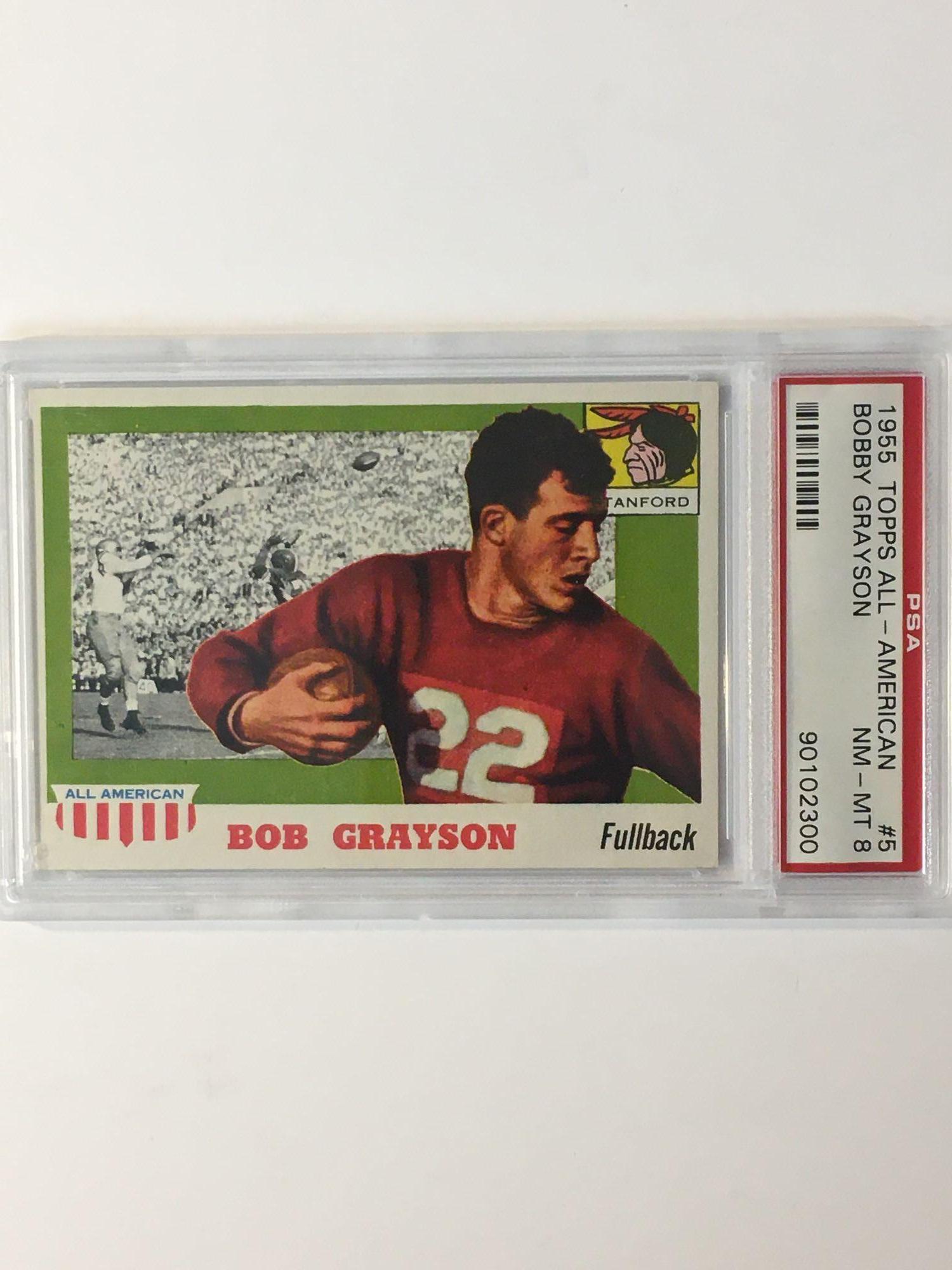 1955 Topps All-American #5 Bobby Grayson PSA 8 (1 of 6)
