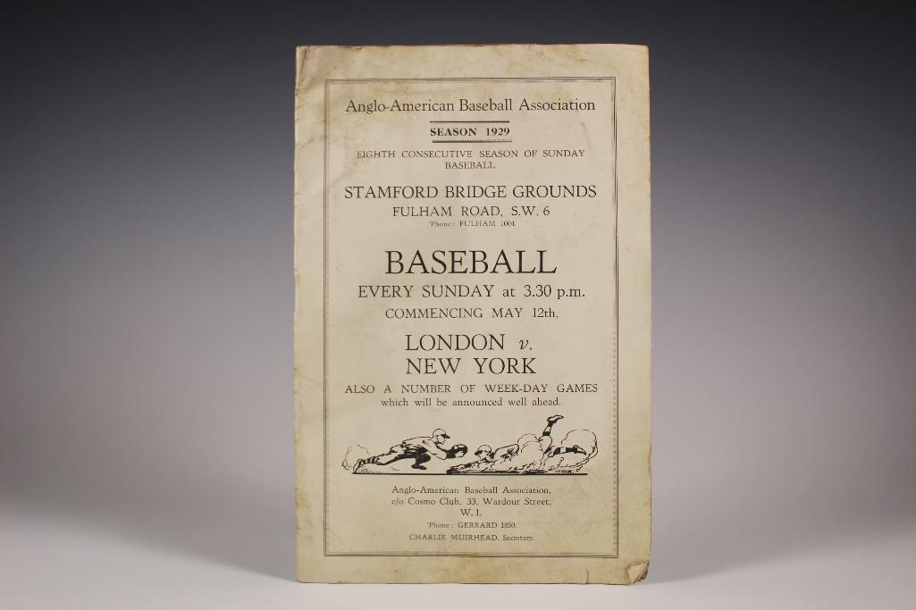 1929 Anglo-American Baseball Program London (1 of 14)