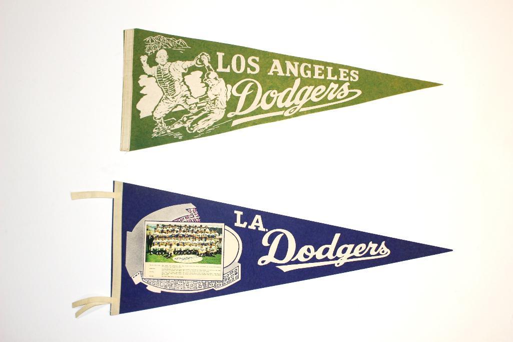 (2) 1960's Los Angeles Dodgers Pennants (1 of 11)