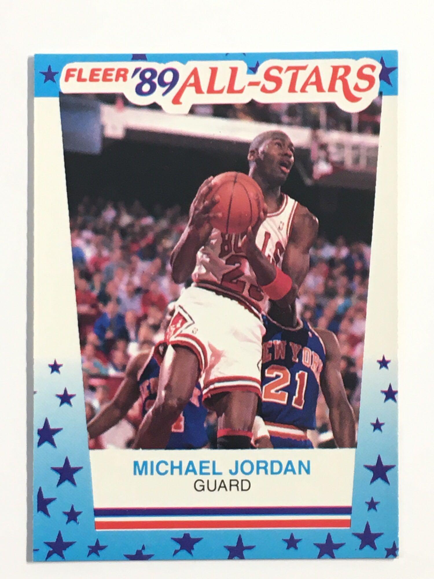 1989-90 Fleer Basketball Michael Jordan Sticker: All-Star sticker #3. EXMT condition.