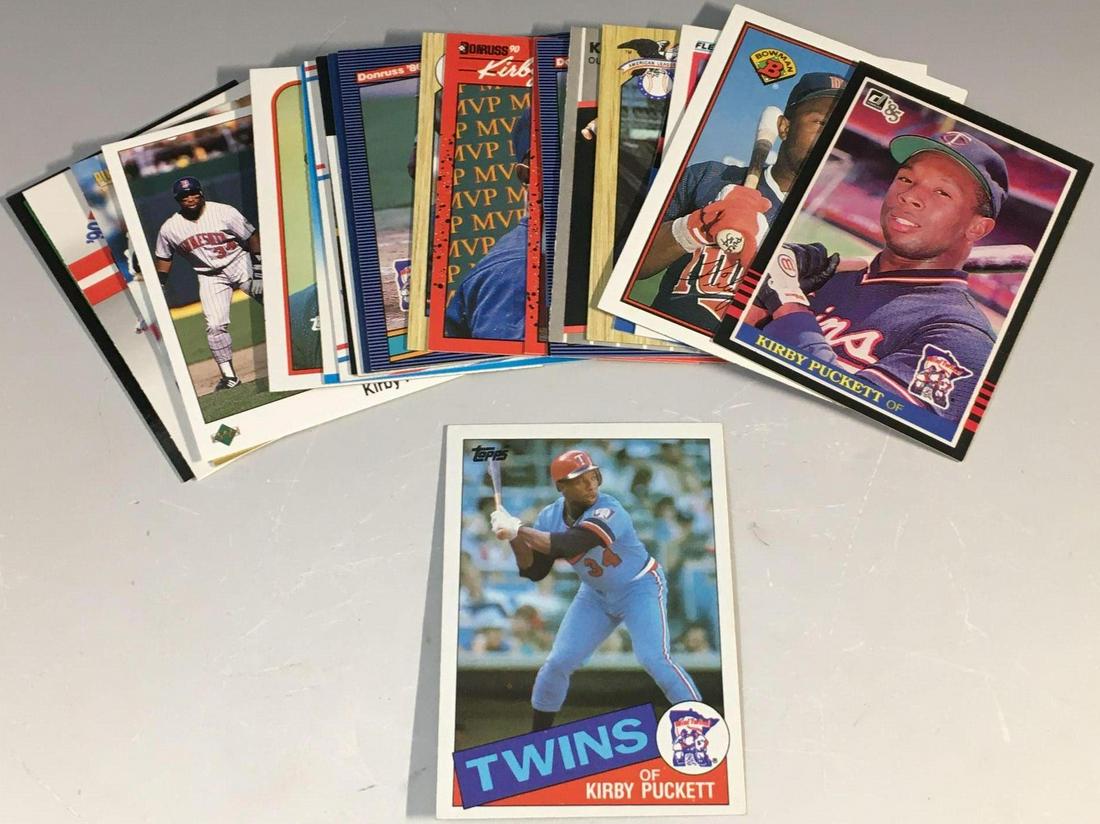 1985 Topps #536 Kirby Puckett Rookie + More: A total of (24) cards of Kirby including an EXMT rookie card.