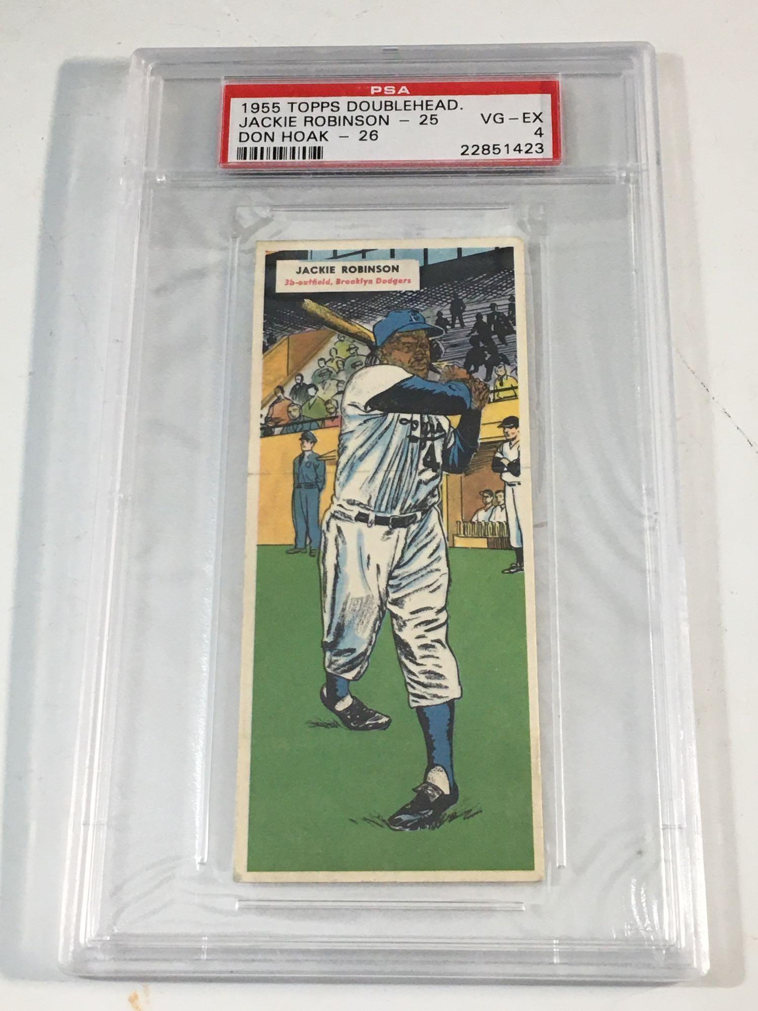 1955 Topps Double Headers Jackie Robinson PSA 4 (1 of 10)