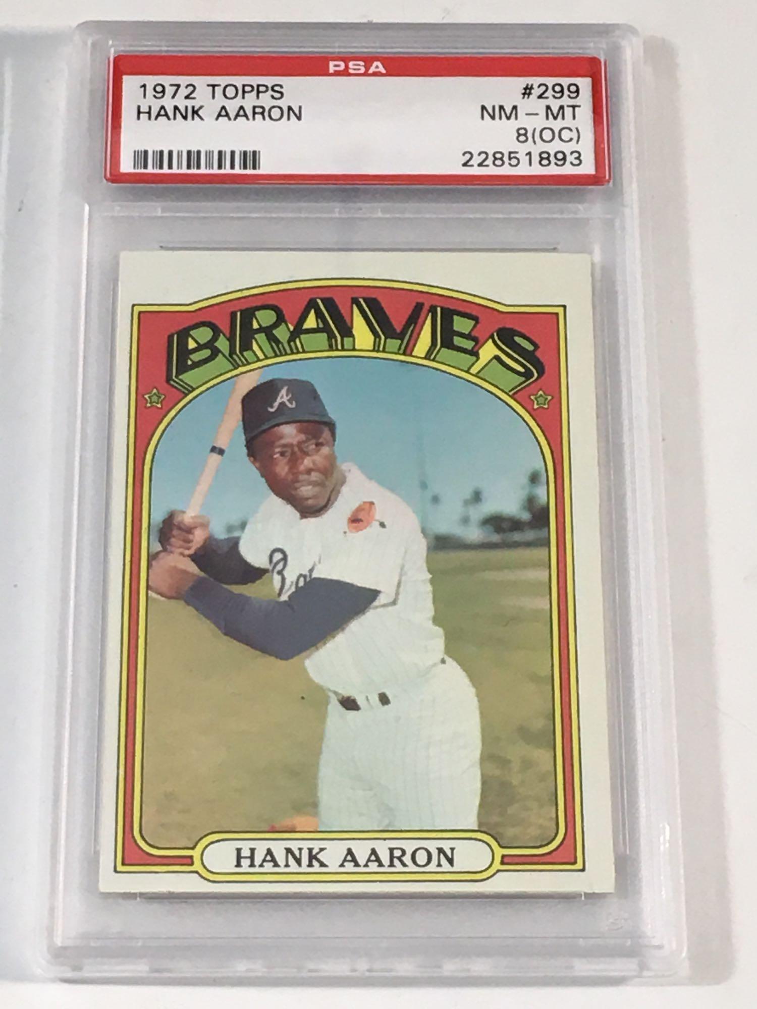 1972 Topps #299 Hank Aaron PSA 8 (OC) (1 of 6)
