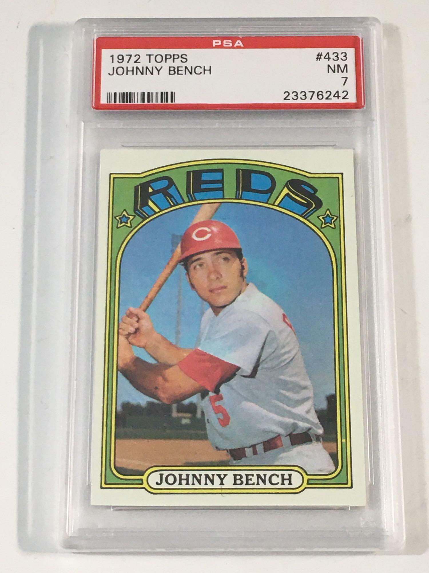 1972 Topps #433 Johnny Bench PSA 7 (1 of 6)