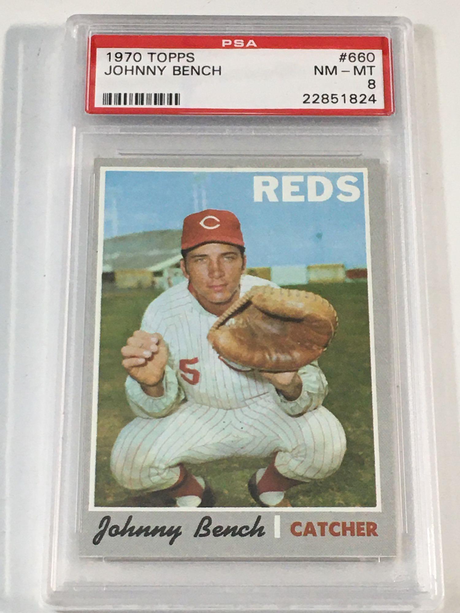 1970 Topps #660 Johnny Bench PSA 8 (1 of 6)