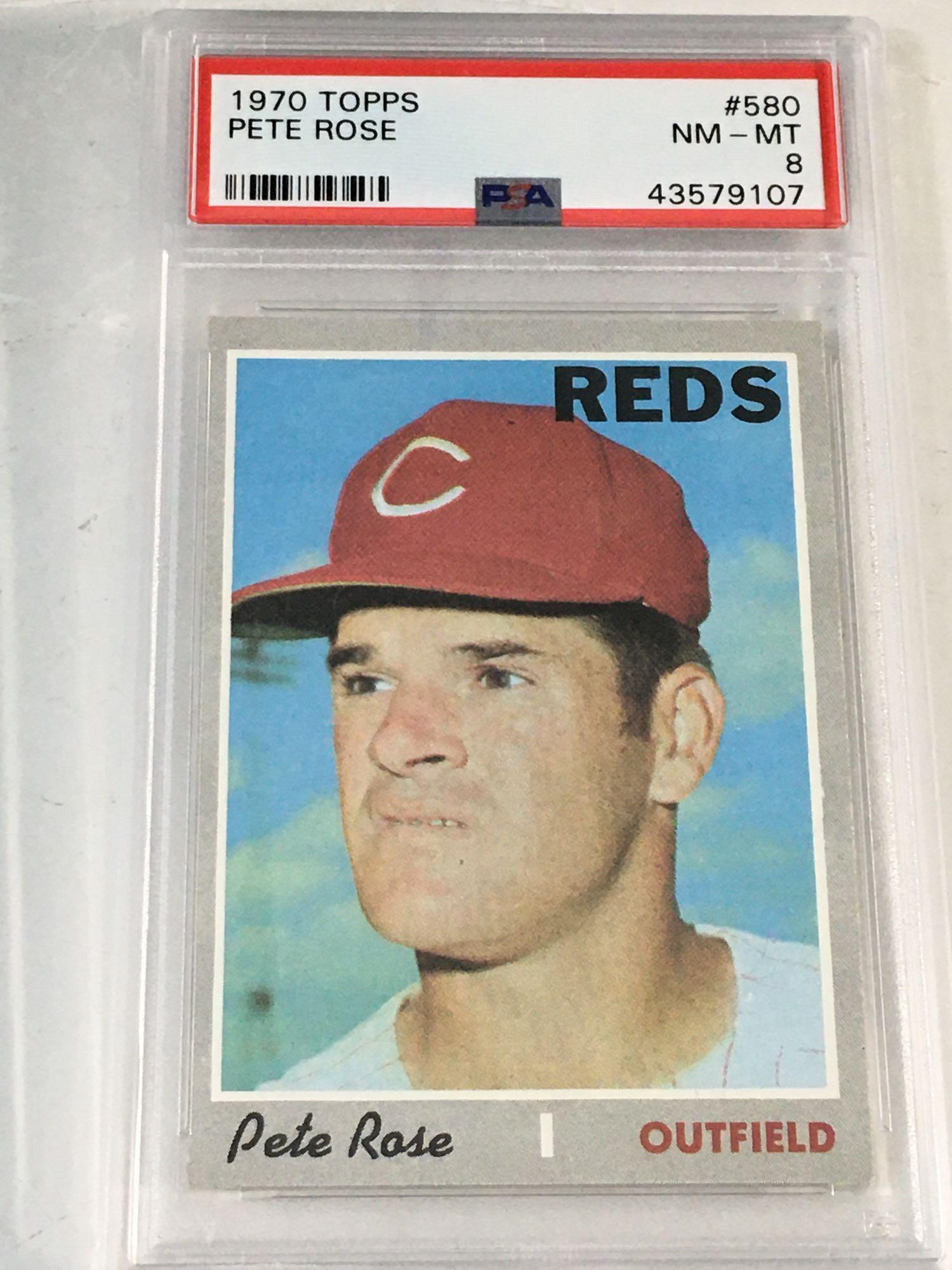 1970 Topps #580 Pete Rose PSA 8 (1 of 6)