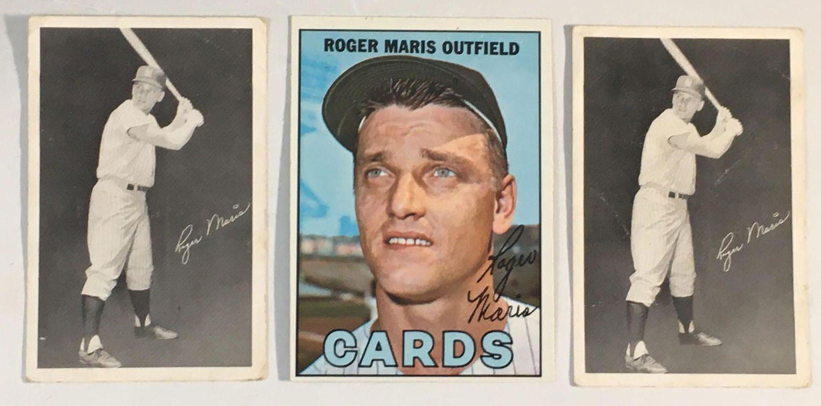 1967 Topps Roger Maris Card + (2) Game Cards (1 of 13)