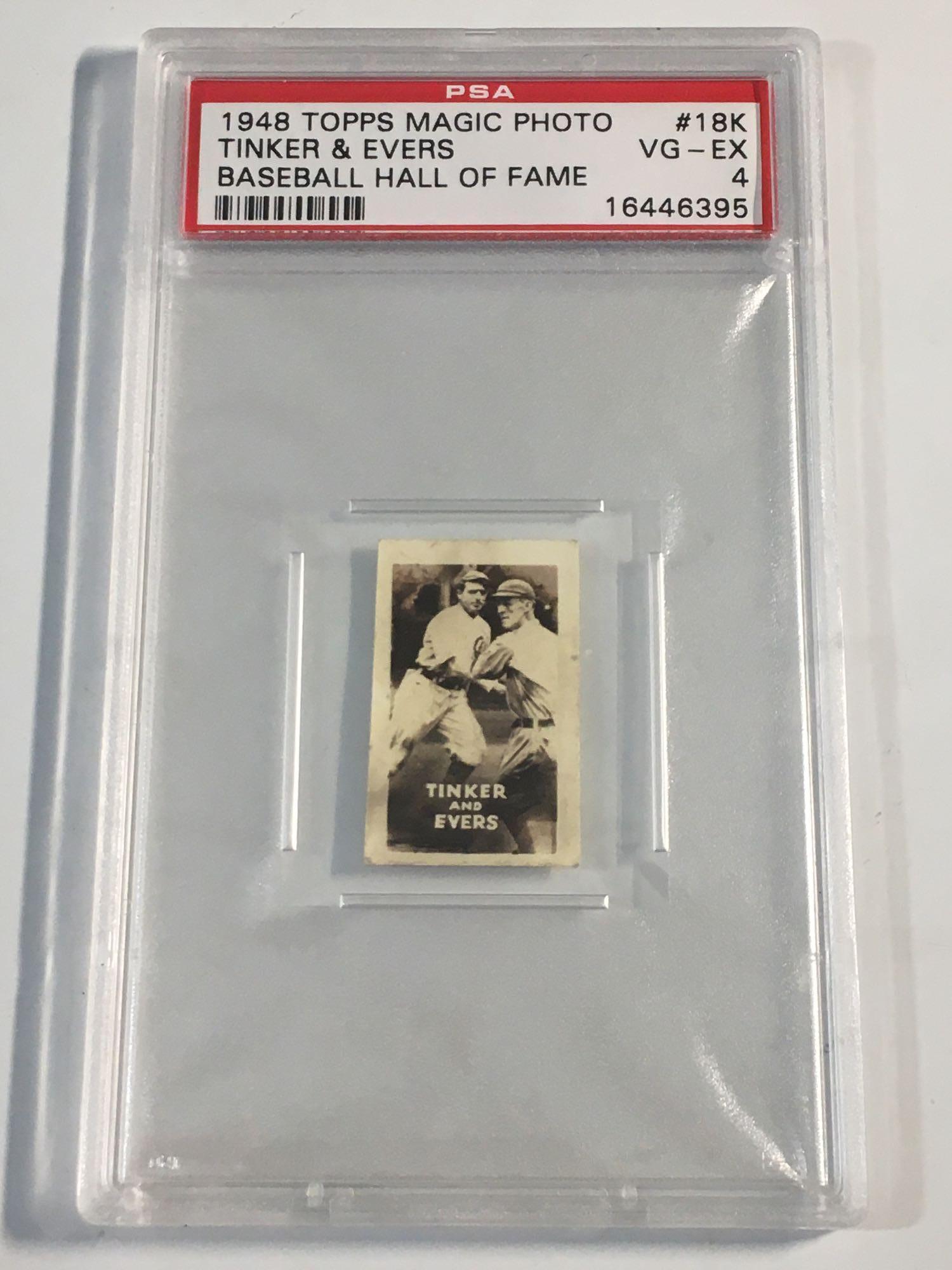 1948 Topps Magic Photo Tinker and Evers PSA 4 (1 of 8)