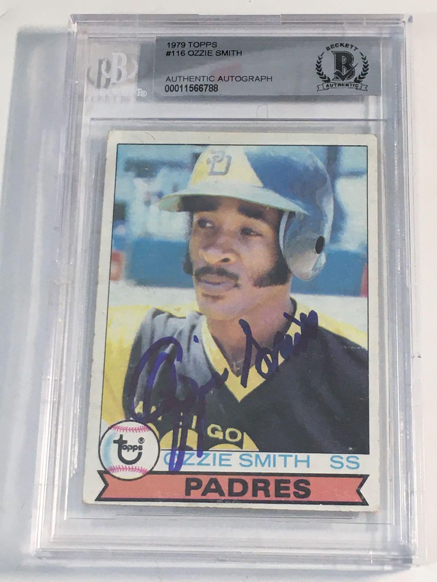 Autographed Ozzie Smith Rookie Card BGS (1 of 6)