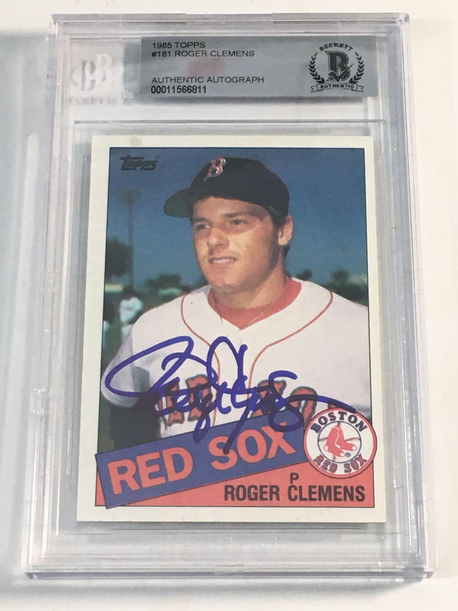 Roger Clemens Autographed Rookie Card BGS (1 of 6)