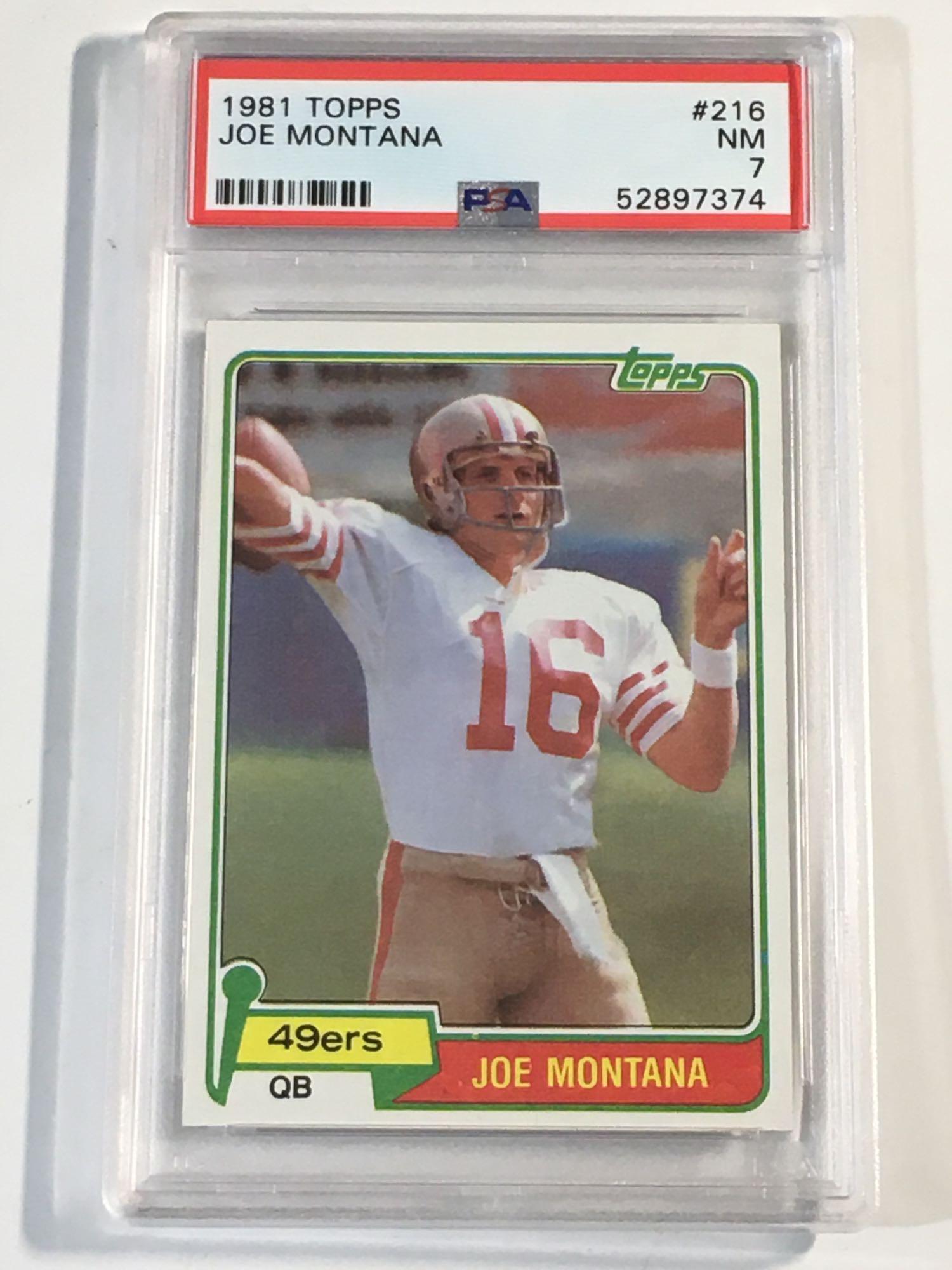 1981 Topps #216 Joe Montana Rookie PSA 7 (1 of 6)