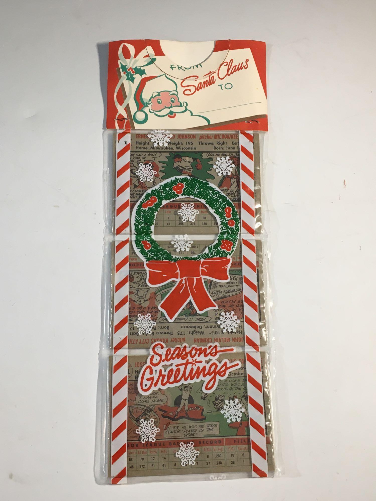 1956 Topps Baseball Card Christmas Rack Pack (1 of 6)
